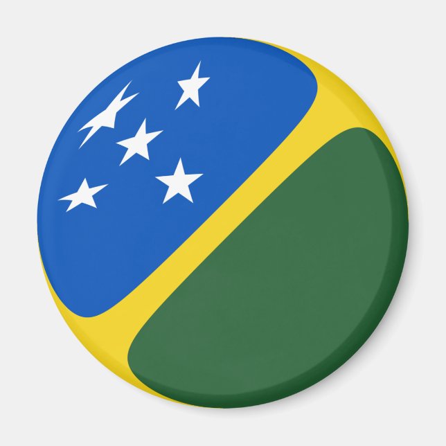 Solomon Islands Fisheye Flag Magnet (Front)