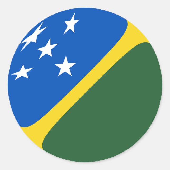 Solomon Islands Fisheye Flag Sticker (Front)