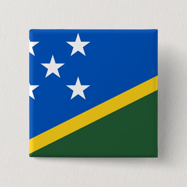 Solomon Islands Flag 15 Cm Square Badge (Front)