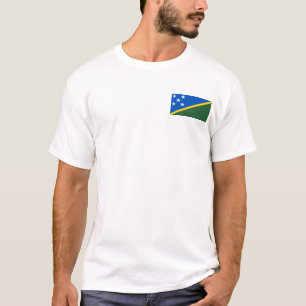 Solomon Islands Flag and Map T-Shirt