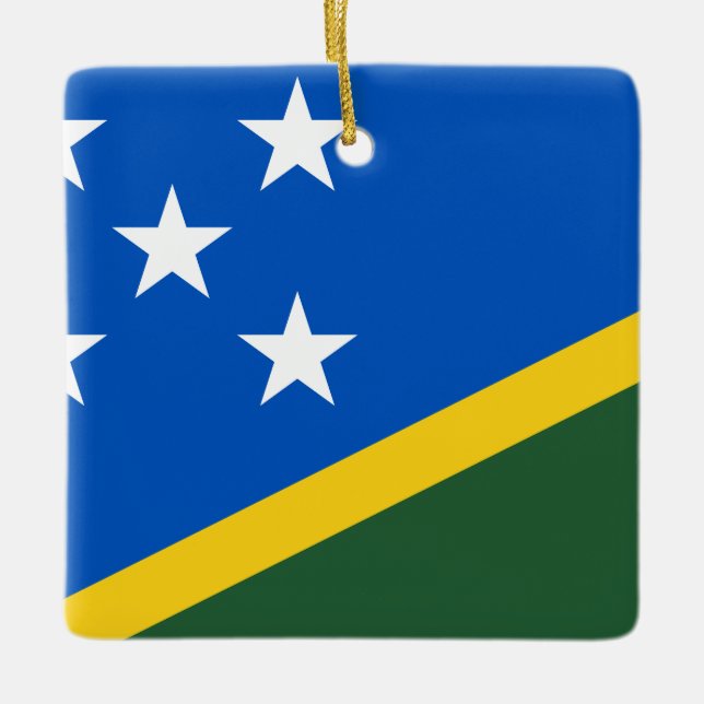 Solomon Islands Flag  Ceramic Ornament (Front)