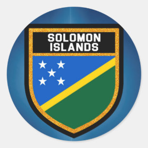 Solomon Islands Flag Classic Round Sticker