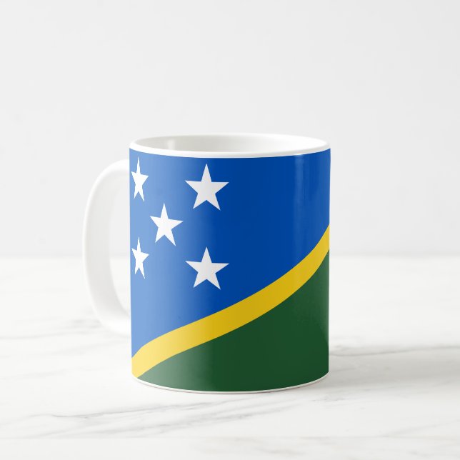 Solomon Islands Flag Coffee Mug (Front Left)