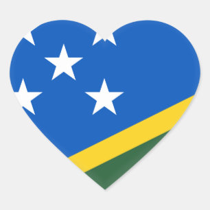 Solomon Islands Flag Heart Sticker