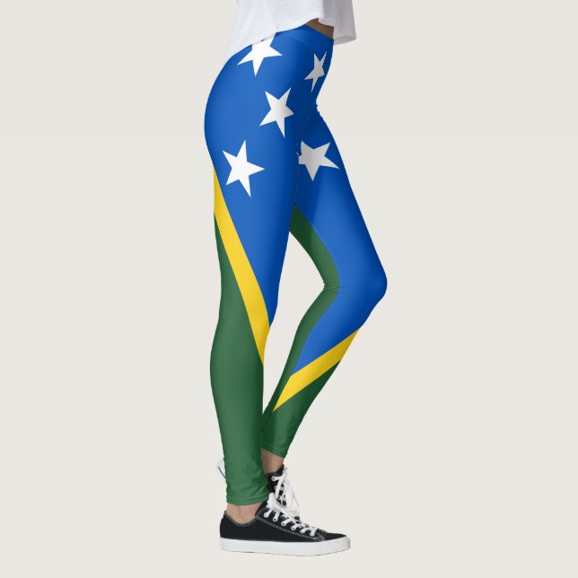 Solomon Islands Flag Leggings (Right)