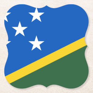 Solomon Islands Flag Paper Coaster