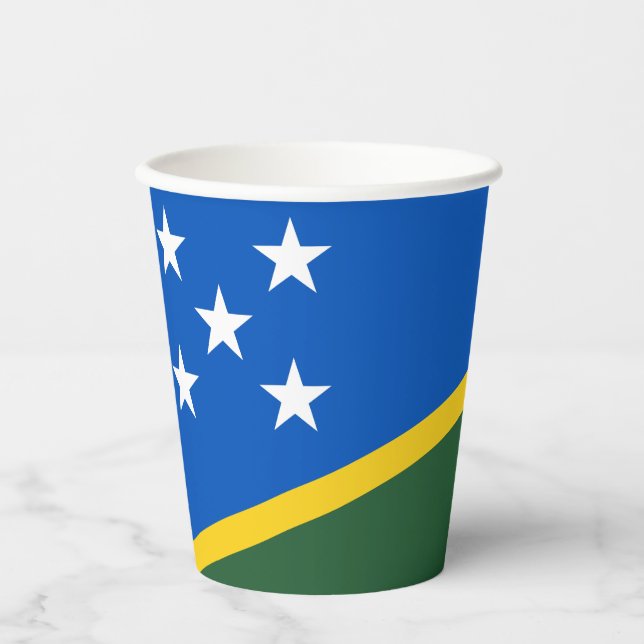 Solomon Islands Flag Paper Cups (Front)