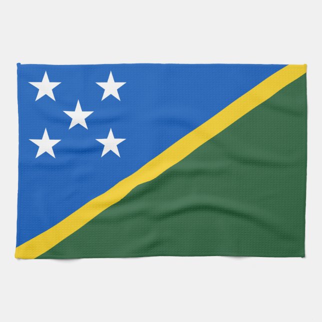 Solomon Islands Flag Tea Towel (Horizontal)