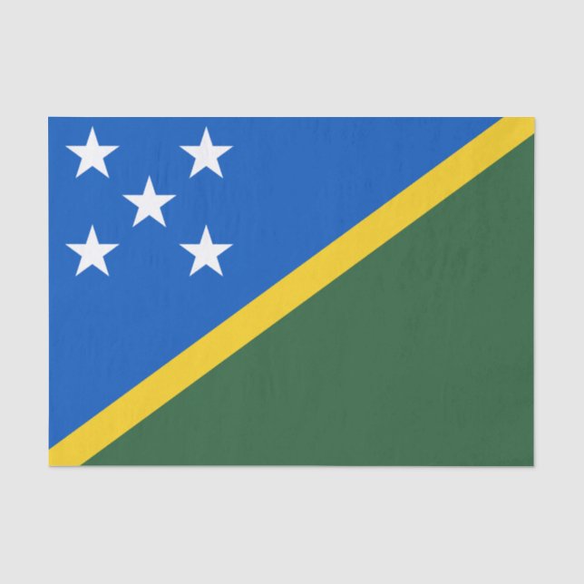 Solomon Islands Flag Tissue Paper (Front)