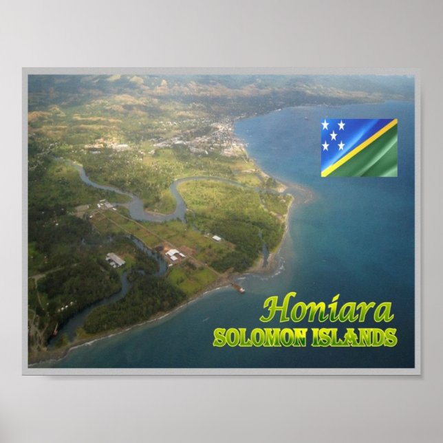 Solomon Islands - Honiara - Aerial View - Poster (Front)