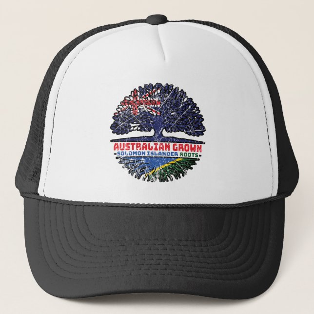 Solomon Islands Islander Australian Australia flag Trucker Hat (Front)