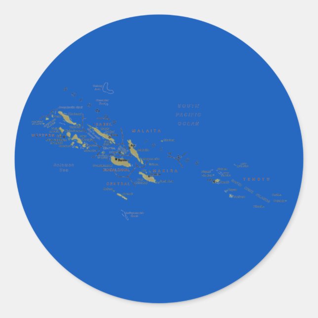 Solomon Islands Map Sticker (Front)