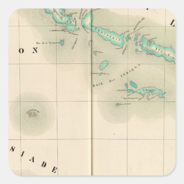 Solomon Islands Oceania no 32 Square Sticker (Front)