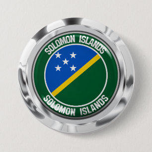 Solomon Islands Round Emblem 7.5 Cm Round Badge