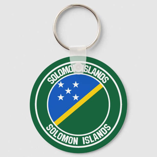 Solomon Islands Round Emblem Key Ring (Front)