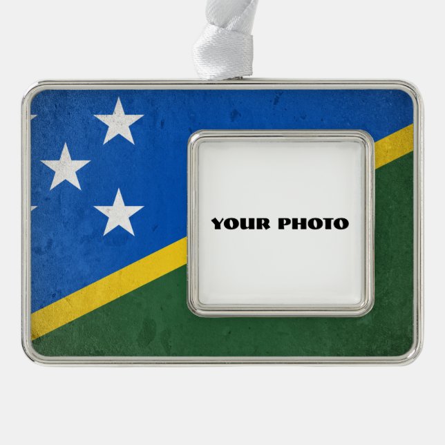 Solomon Islands Silver Plated Framed Ornament (Front)