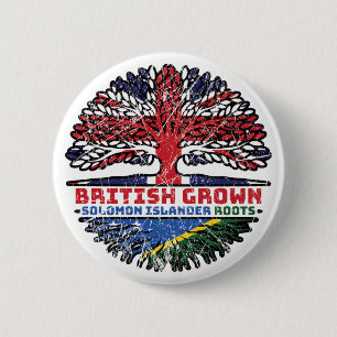 Solomon Islands Solomon Islander British UK Tree 6 Cm Round Badge