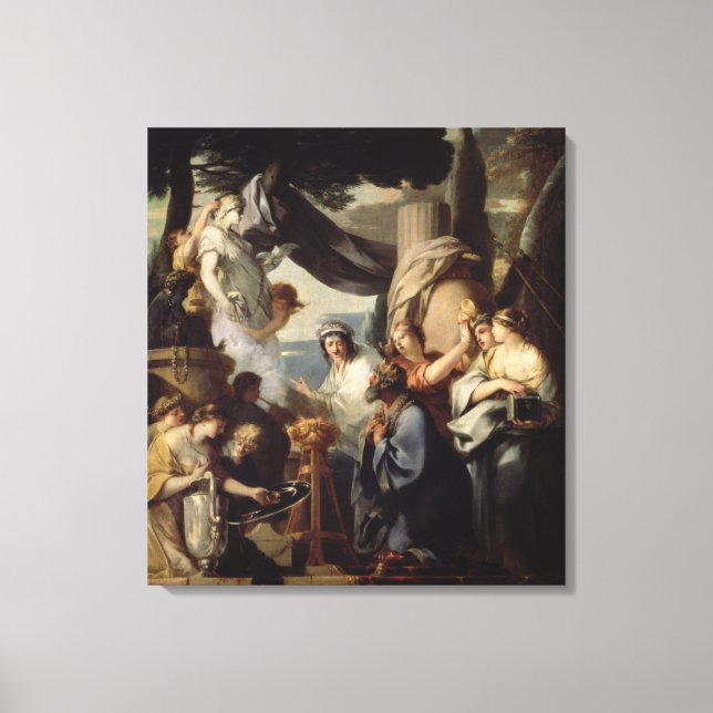 Solomon making a sacrifice to the idols canvas print (Front)