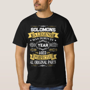 SOLOMONS A Legend Was Born in Year T-Shirt
