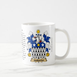 Solorio, the Origin, the Meaning and the Crest Coffee Mug