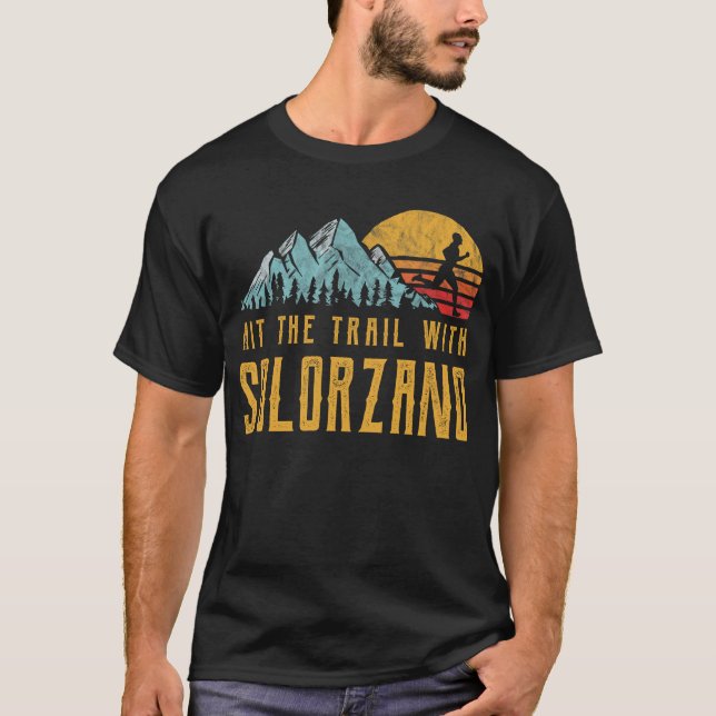 SOLORZANO Running - Hit The Trail with Family Name T-Shirt (Front)