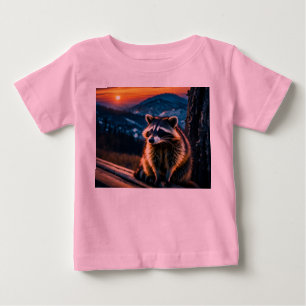 Solstice at the Lodge: Raccoon’s Winter Sunset Baby T-Shirt