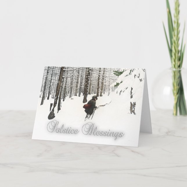 Solstice Blessings Holiday Card (Front)