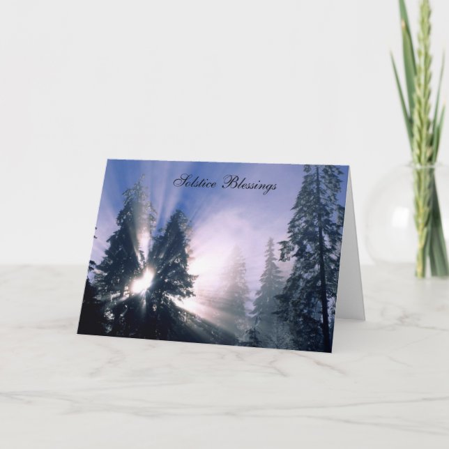 Solstice Blessings Holiday Card (Front)