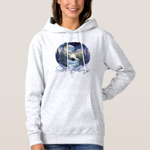 Solstice Blessings Winter Wolf Moonlight Woods Hoodie