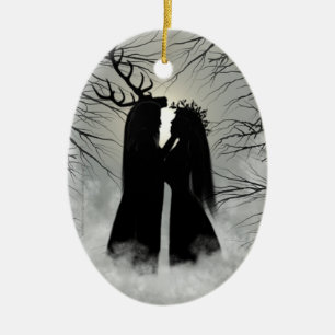 Solstice God and Goddess Ceramic Tree Decoration