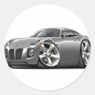 Solstice Grey Car Classic Round Sticker