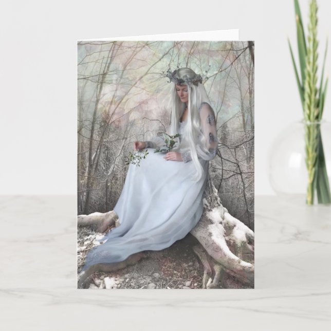 Solstice Queen Christmas/Yule Card (Front)