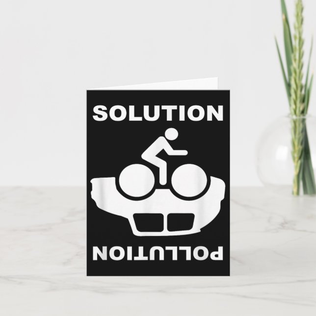 Solution Pollution Bicycle Bike Environmental Prot Card (Front)