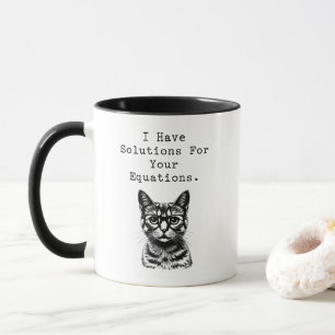 Solutions for Equations Math Whiz Design Mug
