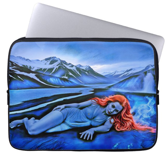 “Sólvátra”  - Flame Beneath Ice Laptop Sleeve (Front)
