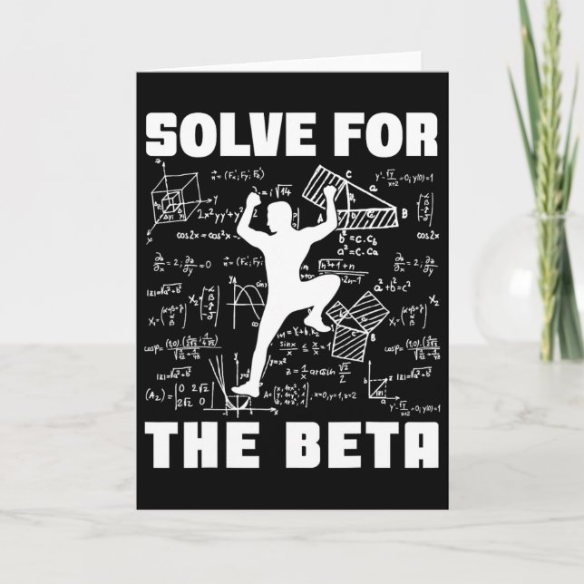 Solve The Beta Funny Rock Climbing Bouldering Prob Card (Front)