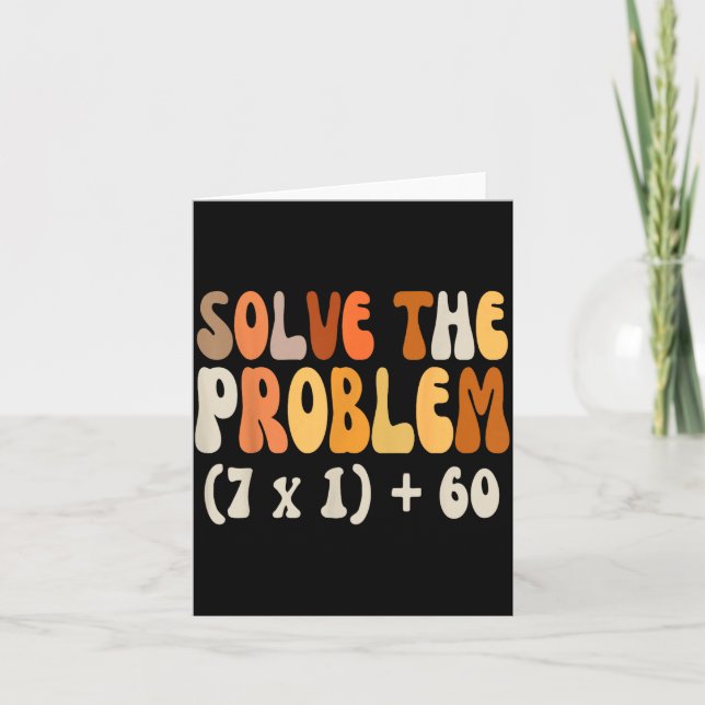 Solve The Problem 67 Funny Math Meme Six Seven For Card (Front)