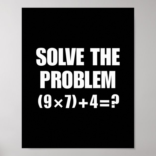 Solve The Problem 67 Meme Six Seven Elementary Mat Poster (Front)