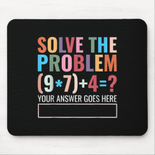 Solve The Problem 67 Six Seven Funny Math Teacher Mouse Pad