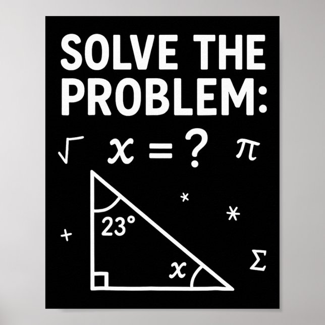 Solve The Problem Do The Math 67 Meme Funny Teache Poster (Front)
