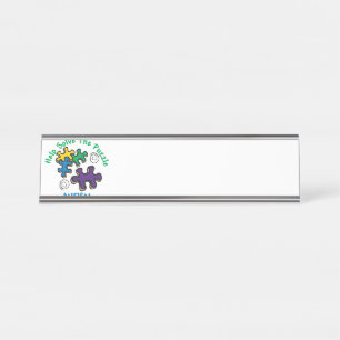 Solve the Puzzle Desk Name Plate