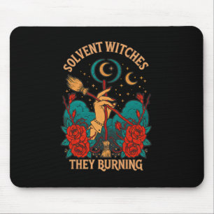 Solvent Witches Burning Sticker Mouse Pad