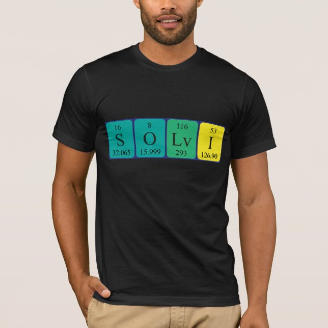 Sölvi periodic table name shirt (Front)