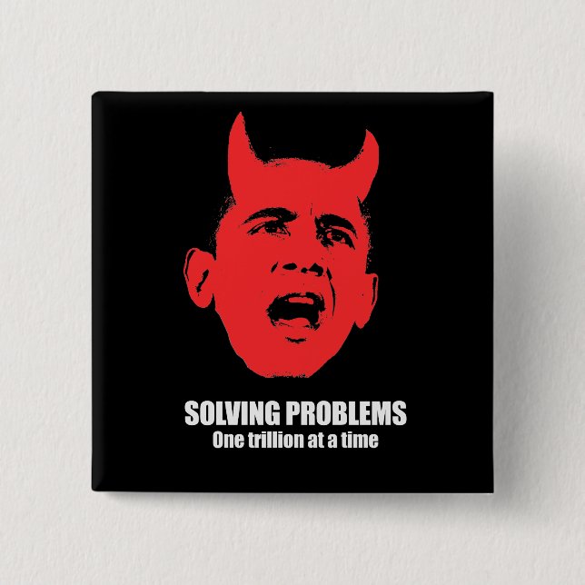 Solving problems, one trillion at a time 15 cm square badge (Front)