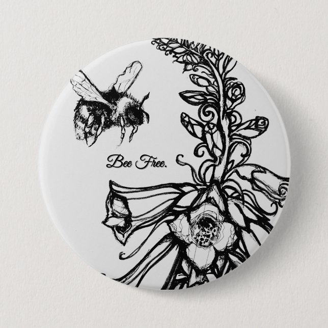 Solwhimsy For the Bees Collection 1 7.5 Cm Round Badge (Front)