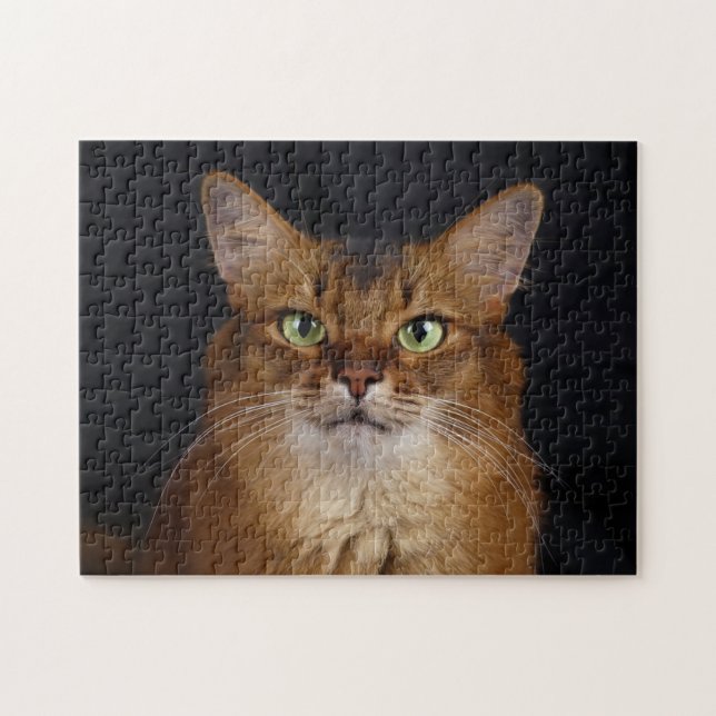 Somali Cat Photo Portrait Jigsaw Puzzle (Horizontal)