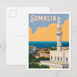 Somalia Africa Vintage Travel  Postcard