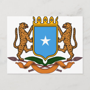 Somalia coat of arms postcard