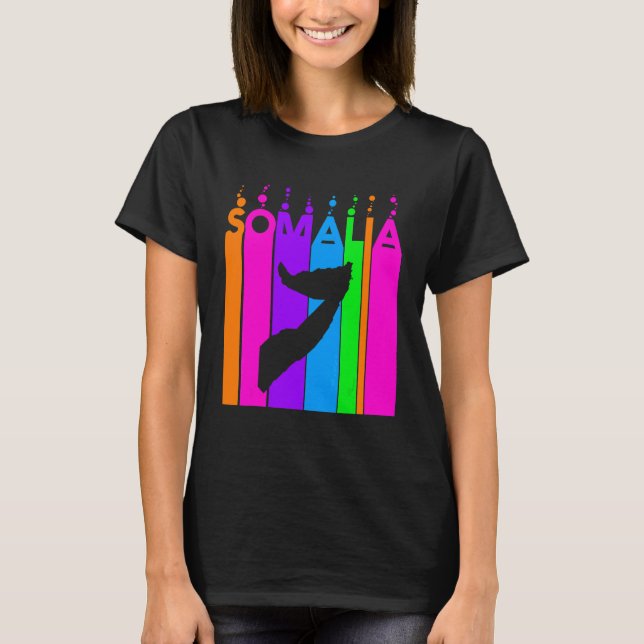 Somalia Colourful Bubbles T-Shirt (Front)