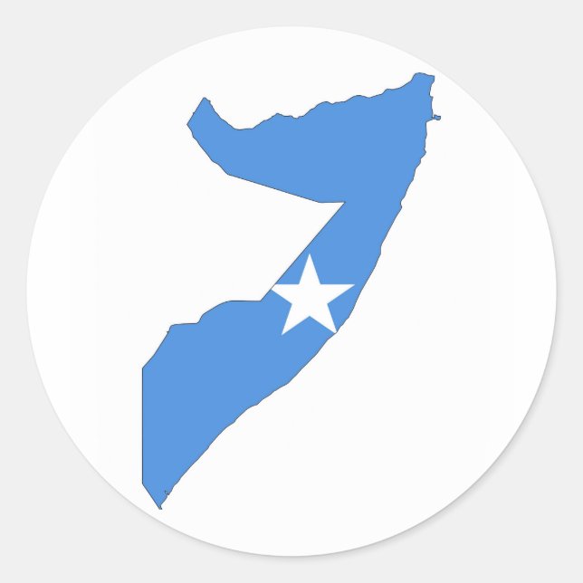 somalia country flag map classic round sticker (Front)